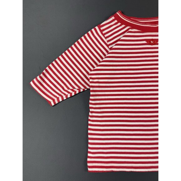 Vintage 90s Dockers Red Stripes Shirt Designer Streetwear Hype USA Made Medium - Picture 3 of 10